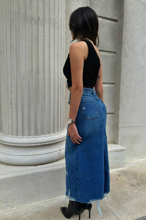 Denim Long Skirt