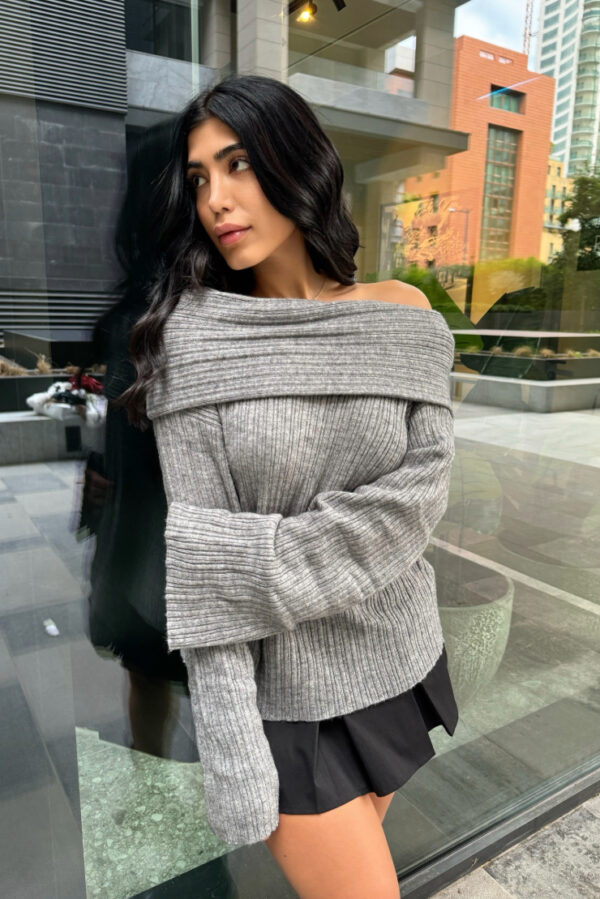 Drop Shoulder Oversized Sweater - Image 3