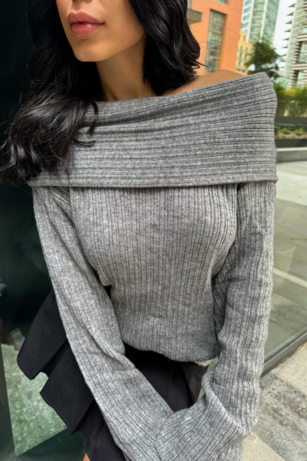 Drop Shoulder Oversized Sweater - Image 4