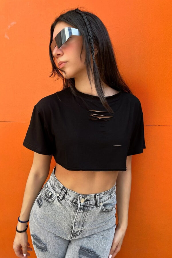 Ripped Crop Tee - Image 6
