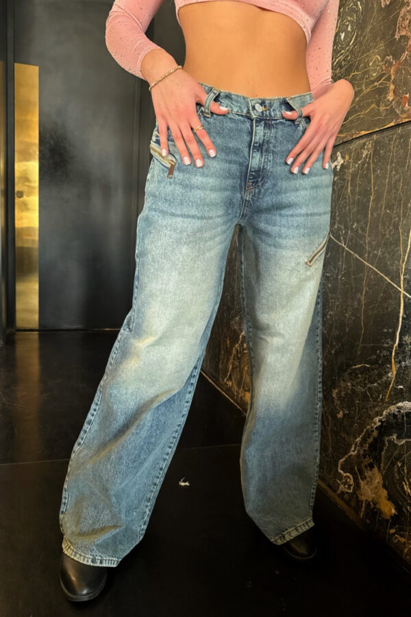 Side Zipper Jeans - Image 3