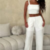 Tie Back Linen Top - Image 3